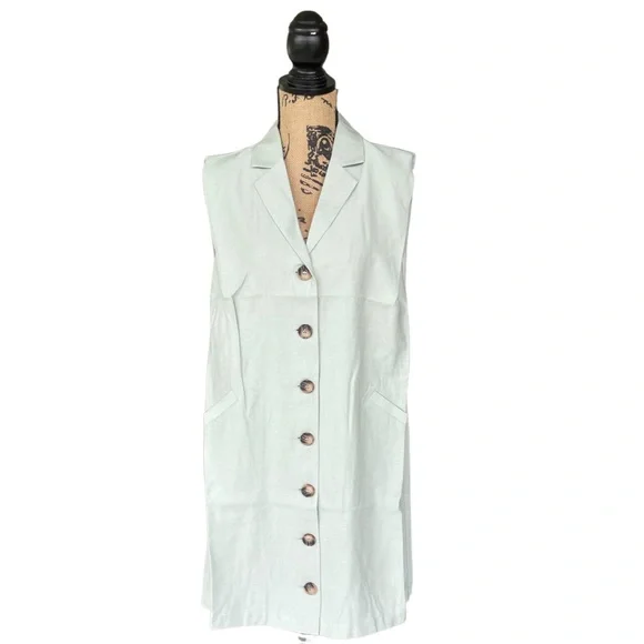 green sleeveless blazer dress Carrie Vest Dress main image 1